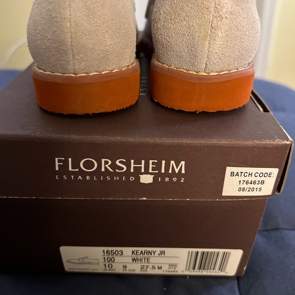 Size 10 boys Kearny Jr. Florsheim White Bucs - Picture 2 of 5